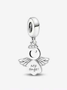 1PC 925 Bạc Sterling Love Angels Series Charm Bead Phù hợp cho Vòng tay, Vòng đeo tay, Trang sức DIY và Trang phục hàng ngày Trang trí phù hợp cho bé gái Ngày lễ tình nhân - Bạc - Xem 14