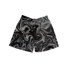 5 Inches Inseam Colorful Marble Print Tropical Camouflage Casual Cute Comfy Mesh Viral Camo Sweat Chic Fitted Shorts For Men & Women, Breathable & Versatile For Basketball, Golf, Beach, Gym, Running - Streetwear & Unisex Style Workout Summer Clothes - 黑色 - 查看 3