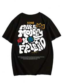 Unisex StreetWear Make Money T-Shirt New Release Shipping Various Colors!! PLUS SIZE - màu đen - Xem 1