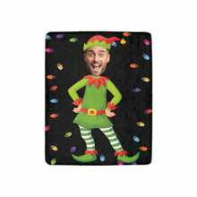 Funny Face Printing Blanket, Personalized Gifts For Family, Custom Face Throws, Cosplay Blanket Baby Shower Family Decorations Giftswinter Eve Gifts Back To School Winter Gift Ideas Boy Girl Valentine's Day - Green - View 6