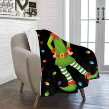 Funny Face Printing Blanket, Personalized Gifts For Family, Custom Face Throws, Cosplay Blanket Baby Shower Family Decorations Giftswinter Eve Gifts Back To School Winter Gift Ideas Boy Girl Valentine's Day - Green - View 5