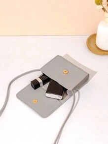 1 chiếc túi đeo chéo mini dễ thương mới, túi đeo chéo hình mèo hoạt hình cho trẻ em, ví đựng tiền xu nhỏ cho bé gái, túi đeo vai, ví đựng tiền dùng khi đi du lịch và hàng ngày. - Xám - Xem 7