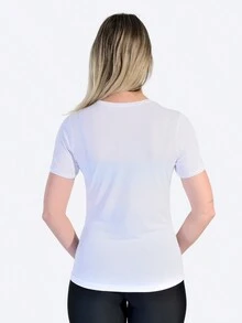WOMEN'S FITNESS GYM T-SHIRT - Blanco - Ver 3