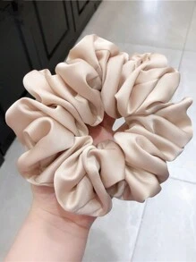 2 chiếc dây buộc tóc kiểu Pháp cỡ lớn bằng satin siêu mềm, màu trơn, phụ kiện buộc tóc đuôi ngựa thường ngày, dây chun co giãn, phụ kiện làm đẹp tóc tại nhà. - Nhiều màu - Xem 4