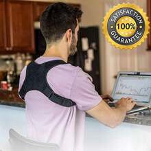 1 pieza Corrector de postura ajustable Cinturón de soporte para la espalda para hombres y mujeres, diseño cómodo y no restrictivo, accesorio para gimnasio - Multicolor - Ver 4