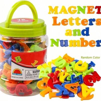 78-teiliges magnetisches Buchstaben- & Zahlen- & mathematische Symbole Lernspielzeug-Set mit Eimer Verpackung, pädagogische Plastik-Kühlschrankmagnete für frühkindliches Montessori-Lernen, Kühlschrankmagnete für Kinder, Kinderkühschrankmagnete, Magnatiles Kinderspielzeug, Montessori-Spielzeug, Spielzeug, Kinderspielzeug, Spielzeug, magnetische Blöcke, Blöcke, Lernmittel, Spielzeug