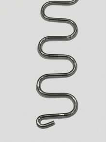1pc Stainless Steel Underwear Strap Tie Organizer Hanger, Wave Design Multilayer Closet Hanger For Home, Dormitory - Silver - View 9