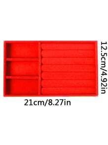 1 Dreischichten Acryl Samt Schmuckkasten, Schmuckablage, Acryl Schmuckaufbewahrungsbox, Dreischichten Samt Ausstellungsregal, stapelbarer Aufbewahrungskasten, mit Kristallknopf, Schmuckkasten Antikorrosion, Großraumkapazität, hochwertiges exquisites Aufbewahrungsbox für Ohrringe, Halsketten, Kosmetikbox - mehrfarbig - Übersicht 10