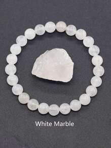 1 chiếc vòng tay hạt đá tự nhiên nhiều màu sắc thanh lịch và thời trang, phụ kiện trang sức thủ công, phù hợp cho nam và nữ, tiệc tùng, tiệc tối và đeo hàng ngày (Chất liệu ngẫu nhiên) - Nhiều màu - Xem 20