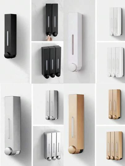 1 件壁挂式 420 毫升黑色皂液器，单/双/三头可选，家居浴室装饰秋季装饰返校季