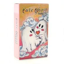 Cute Ghost Tarot Cards - These Adorable Small Ghost Tarot Cards Will Guide Your Emotions, Life, And Work Direction. Suitable For Beginners. - Baby Pink - View 1