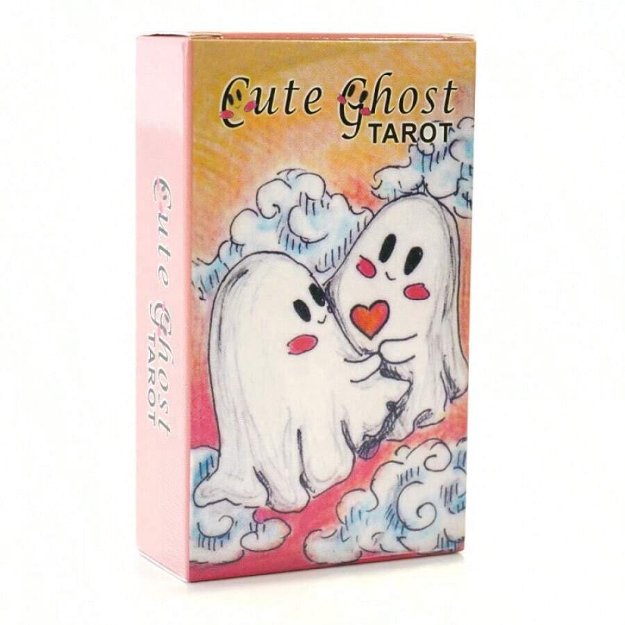 Cute Ghost Tarot Cards - These Adorable Small Ghost Tarot Cards Will Guide Your Emotions, Life, And Work Direction. Suitable For Beginners. - Baby Pink - View 1