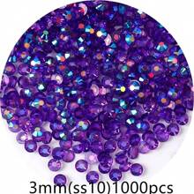 1000/500 bucăți 2mm/3mm/4mm/5mm Cristal de jeleu transparent cu spate plat, strasuri de bricolaj, strasuri de rășină în formă rotundă pentru meșteșuguri, pantofi, decor artistic, recipiente pentru machiaj, strălucire în întuneric
