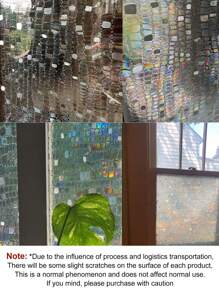 1 件静电贴 3D 装饰玻璃膜,遮阳、隔热、浴室和窗户隐私保护膜,45 厘米 X 1 米/2 米/3 米/5 米/10 米,贴纸,墙贴花,乙烯基贴花,用于家居装饰,春季装饰品让您的家焕然一新,拉玛装饰贴纸 - 無色 - 查看 11