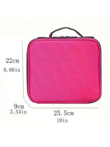 1 件便携式旅行化妆包 - 宽敞的双层设计，配有可调节隔板，防水轻质混合材料，是青少年的完美化妆品收纳袋，绝佳的礼物创意 - 彩色 - 查看 5