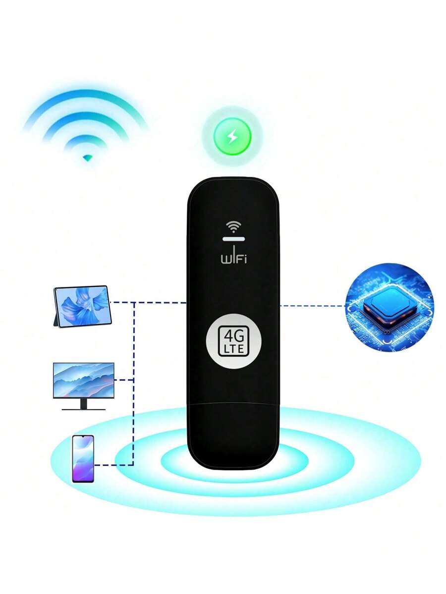 Módem Mifi 4g Inalambrico Portátil Usb Cobertura Nacional - Negro - Ver 1