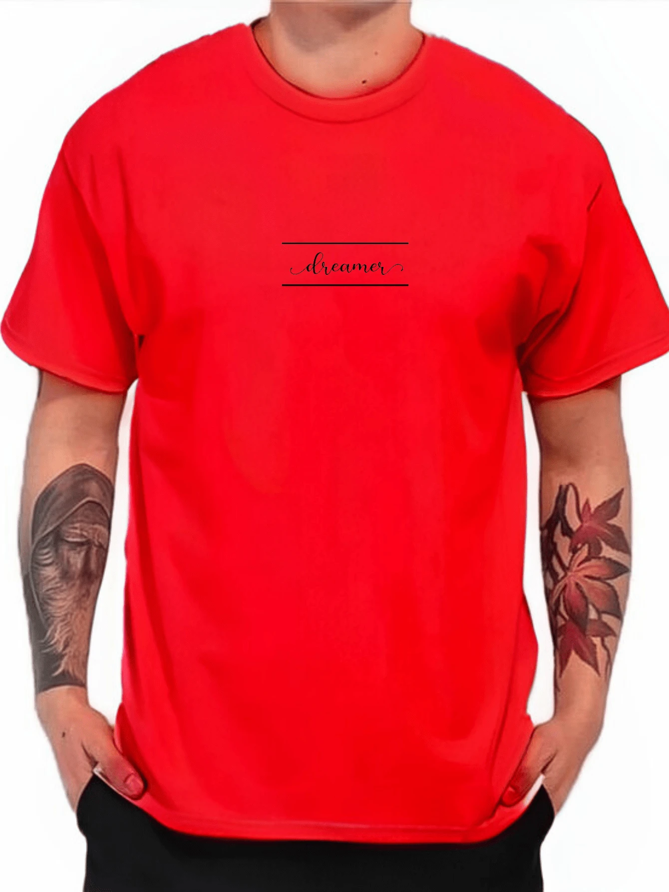 Men's T-Shirt Dreamer Dreamer Skater Urban Streetwear 100% Cotton Promotion Premium Mesh Yarn 30.1 - Đỏ - Xem 1