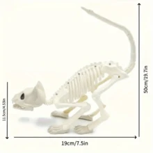 1 pieza/Decoración de Halloween/Broma de adornos/Murciélagos, gatos, perros, escorpiones, arañas, esqueletos humanos/Esqueletos de animales de plástico/Adecuado para decoración de ambiente de Halloween, decoración de escenas, Navidad - Multicolor - Ver 10