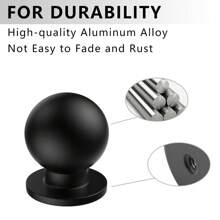 6 Packs/10 Packs Matte Black Kitchen Cabinet Knobs Brushed Gold Drawer Knobs Round Ball Knobs, Brushed Brass Dresser Knobs Metal Cabinet Handles For Desk Drawer Pulls