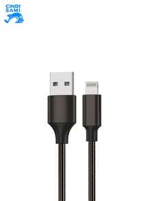 Cable De Carga De Manguera De Metal De Carga Rápida, Cable De Datos De Tubo De Resorte Adecuado Para Teléfonos Móviles Apple Android TYPE-C - Negro - Ver 2