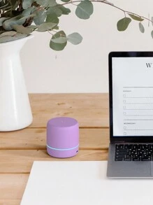 Loa mini cầm tay dùng pin Lithium, đèn LED nhấp nháy, có chức năng thở. - Màu tím - Xem 2