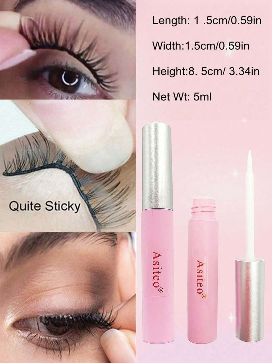 Asiteo Hypoallergenic Waterproof Eyelash Glue Super Strong Hold