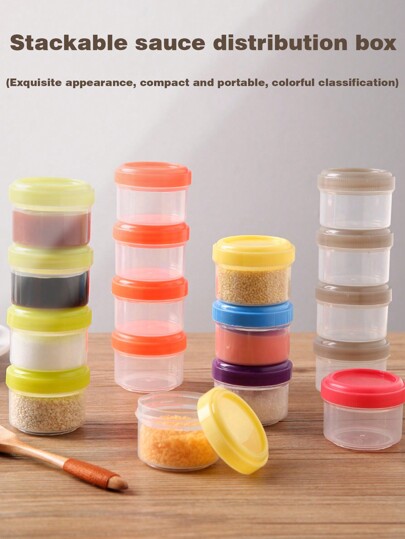 4pcs/6pcs 35ml Salad Dressing Containers With Screw Lids, Plastic Sauce Condiment Containers With Covers For Lunch Box School Supplies,Back To School,Picnic,Party