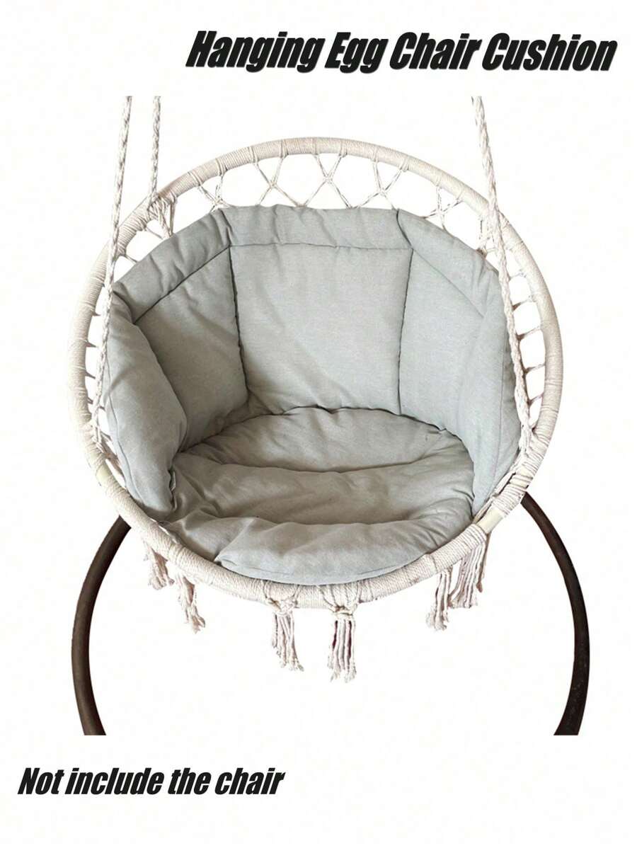 1PCS Egg Chair Cushion Seat Swing Hanging Chair Hammock Seat Pad Indoor Outdoor Patio,Not Include The Chair - Light Grey - View 1