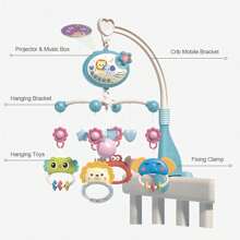 Baby Musical Mobile Crib With Music And Lights, Projection, Take-Along Rattle And Music Box For Babies Boy Girl Toddler Sleep