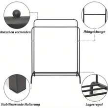 Coat Rack - 黑色 - 查看 5