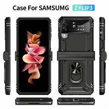 Dành cho Ốp Z Flip 4, Ốp Galaxy Z Flip 3 có Chân đế từ tính 360° Tích hợp Vỏ chống sốc Tương thích với Samsung Galaxy Z Flip 5, Z Flod 3, Z Flod 4 - màu đen - Xem 11
