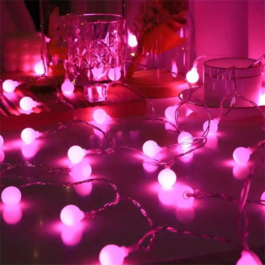 1PC 1.5M/3M/6M/10M LED Warm Light Colored Lamp String Light Chain Light Starry Ball Lighting Chain Star Light Christmas Small Colored Lamp Wedding Garden