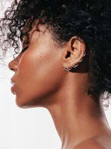 1pc 925 Sterling Silver Double Hoop Nose Ring, Suitable For Single Nose Piercing, Delicate Earrings, Women Nose Rings, Nose Piercing Jewelry - Nose Ring - View 4