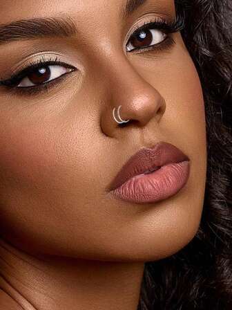 1 st näsring i 925 sterlingsilver med dubbel ögla, lämplig för enkel näspiercing, fina örhängen, näsringar för kvinnor, näspiercingsmycken