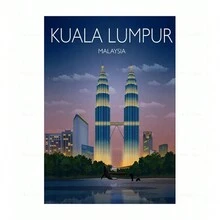 1 件布拉格巴黎东京日本巴厘岛马尔代夫爱丁堡法国里维埃拉旅行海报帆布画家居装饰卧室装饰无框 - 彩色 - 查看 65