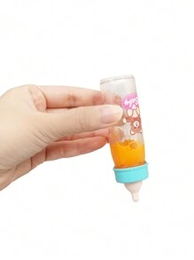Juego de biberones mágicos para decoración navideña de bebé recién nacido, disponible en tamaños grande, pequeño y mediano, 2 biberones de leche y 2 biberones de jugo con 2 chupetes de juguete como accesorios para muñecas, con leche y jugo que desaparecen, regalo para niñas, decoración del hogar.
