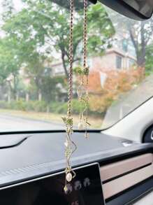 Adorno de mariposa creativo colgante para espejo retrovisor de coche