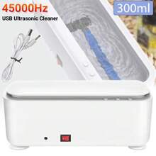 2PCS USB Ultrasonic Cleaner Wave Tank Glasses Watch Jewellery Cleaning Machine UK - White - View 1