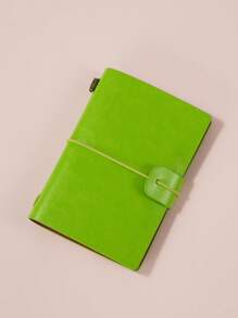 1pc Leather Cover Notebook, Bound Diary Notebook, A7 Size Portable Journal - A7 - View 17