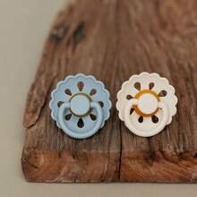 1 pieza Chupete de silicona para bebé, chupete de silicona para recién nacido, unicolor, tetina de silicona para bebé - Multicolor - Ver 5