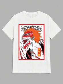 Ichigo Kurosaki Unisex T-Shirt 100% Cotton Streetwear New Release Shipping Various Colors!! - 白色 - 查看 1