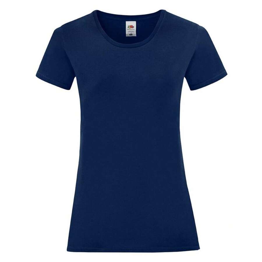 Fruit of the Loom Womens/Ladies Iconic 150 T-Shirt (Navy) - Blue - View 1