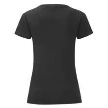 Fruit of the Loom Womens/Ladies Iconic 150 T-Shirt (Black) - Black - View 2