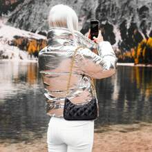 1 件不同尺寸的金属带 - 多功能 O 型链替换件，适用于斜挎包、单肩包 - 女士钱包链 DIY 配件礼物 - 金色 - 查看 6