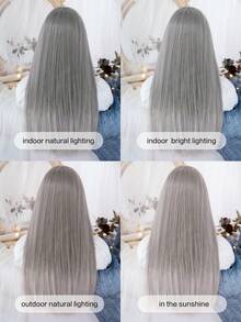 1 Piece Synthetic Heat-Resistant Long Straight Hair Wig  In Ombre Wigs, With Bangs, 26 Inches Long, Made From Fiber, Suitable For Daily Use, Natural And Realistic False Hairpiece.(Excluding Accessories) - Ombre - View 11