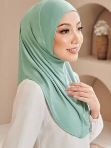 1 件 L 码女士易穿粘胶纤维头巾，即时头巾日常帽子面纱衣服 - 彩色 - 查看 14