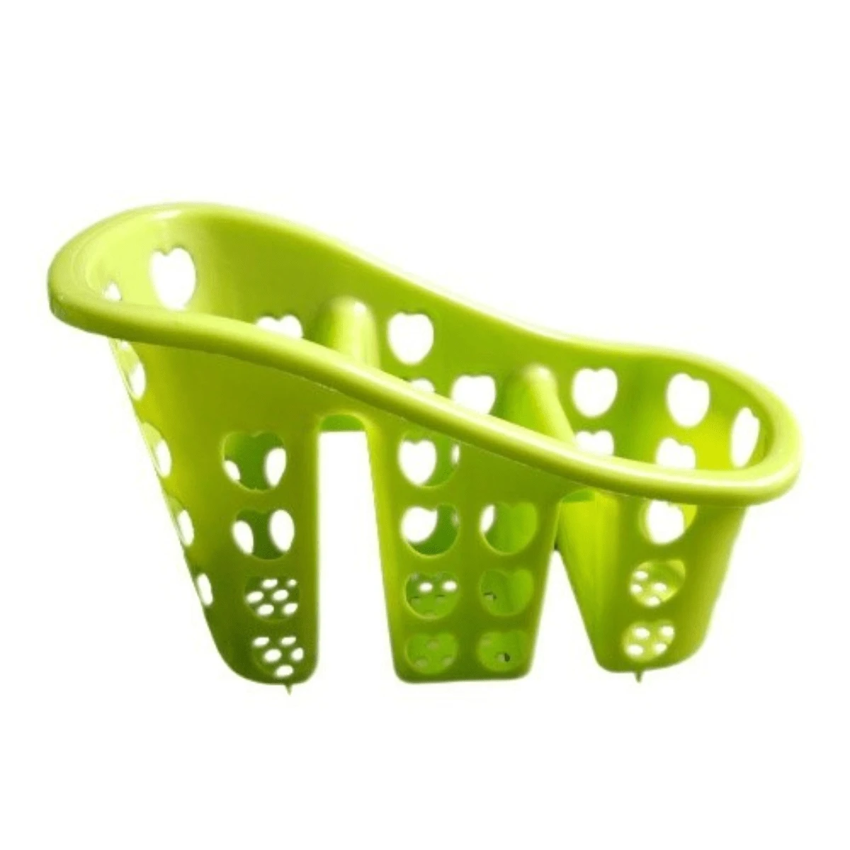 Rectangular Cutlery Dryer Holder With 3 Compartments And Heart-Shaped Mesh - 綠色 - 查看 1