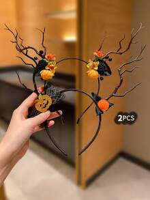 1/2pcs Kids Funny Colorful Halloween Headbands - Multicolor - View 15