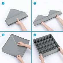 1 Or 2 Packs Sock Drawer Organizer Divider Underwear Organizer, 24 Cell Closet Organizers And Storage Organizer Sock Holders Organizers For Storing Socks, Handkerchiefs, Ties, Belts (Grey)Bedroom,Organizer,Organiser,Home Storage,White T Shirt Women,Black Pants Women,Ladies Winter Clothes,Dress,Winter Clothes For Ladies,Elegant Woman Dresses,White Shirt For Ladies,Long Sleeve,White Jumpsuit For Women,Spring Dresses For Women,Spring Outfits For Women,Spring,Spring Clothes,Minimalist,Summer Tops - Grey - View 8