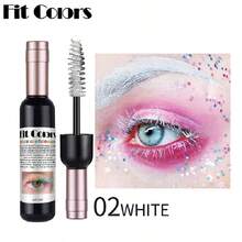 Fit Colors 延長睫毛膏，1入組防水濃密速乾睫毛膏霜睫毛化妝化妝品萬聖節聖誕節舞台化妝 - 棕色 - 查看 6